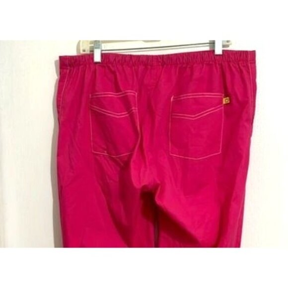 Hot Pink Cotton Womens Pants Size L Elastic Waist - Picture 5 of 9